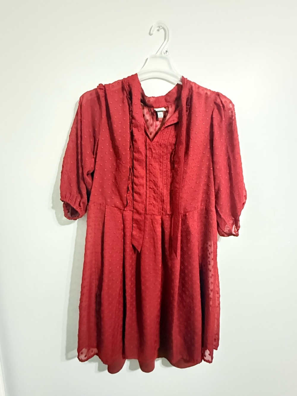 A New Day Sheer Swiss Dot Dress